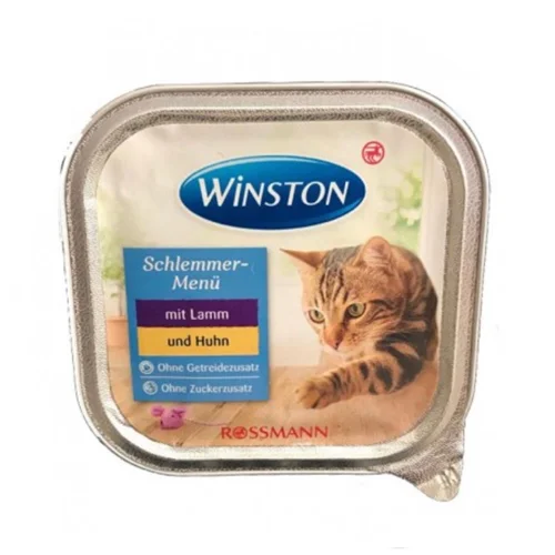 ووم وینستون گربه طعم بره و مرغ ۱۰۰گرمی
