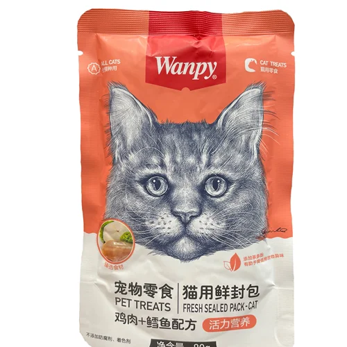 پوچ ونپی گربه طعم ماهی و مرغ ۸۰گرمی